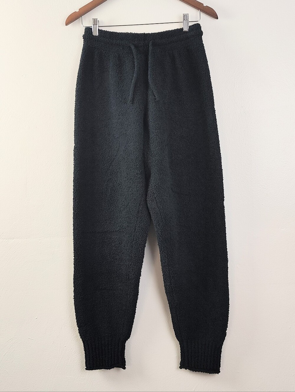 Nike Phoenix Black Pants Boucle High-Waisted Oversized Sweats Size Small Sporty